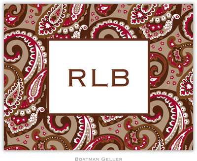 Boatman Geller Stationery - Ellie Paisley Brown & Tan Boatman Geller Stationery - Ellie Paisley Brown & Tan