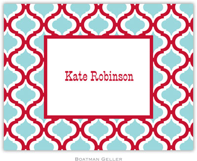 Boatman Geller Stationery - Kate Red & Teal Boatman Geller Stationery - Kate Red & Teal