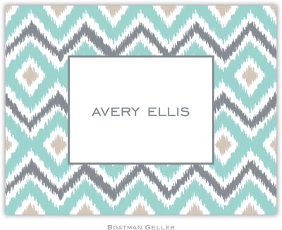 Boatman Geller Stationery - Ikat Soft Teal Boatman Geller Stationery - Ikat Soft Teal