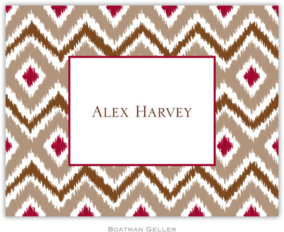 Boatman Geller Stationery - Ikat Tan Boatman Geller Stationery - Ikat Tan