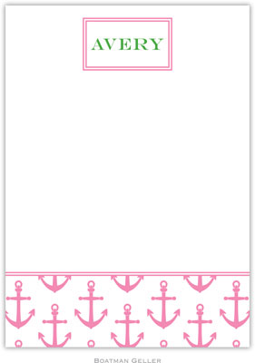 Boatman Geller Stationery - Anchors Pink Boatman Geller Stationery - Anchors Pink