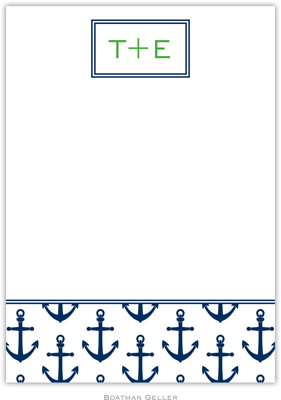 Boatman Geller Stationery - Anchors Navy Boatman Geller Stationery - Anchors Navy