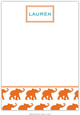 Boatman Geller Stationery - Elephants Orange
