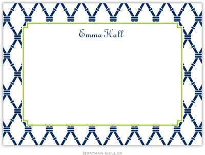 Boatman Geller Stationery - Bamboo Navy & Green Boatman Geller Stationery - Bamboo Navy & Green