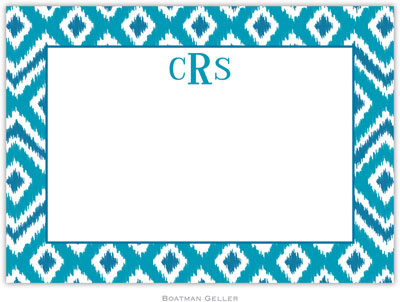 Boatman Geller Stationery - Ikat Turquoise Boatman Geller Stationery - Ikat Turquoise