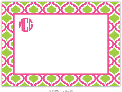 Boatman Geller Stationery - Kate Raspberry & Lime