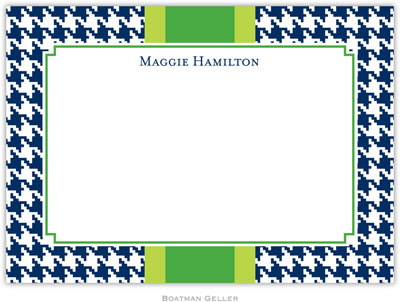 Boatman Geller Stationery - Alex Houndstooth Navy Boatman Geller Stationery - Alex Houndstooth Navy