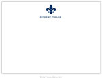 Boatman Geller Stationery - Fleur de lis Navy