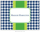 Boatman Geller Stationery - Alex Houndstooth Navy