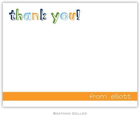 Boatman Geller Stationery - Thank You Orange (Flat)