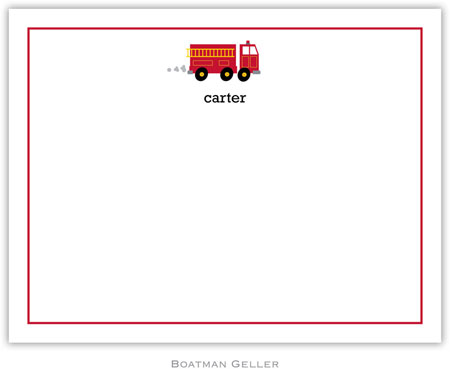 Boatman Geller Stationery - Fire Truck (Flat)