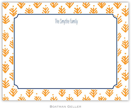 Boatman Geller Stationery - Sprig Orange (Flat)