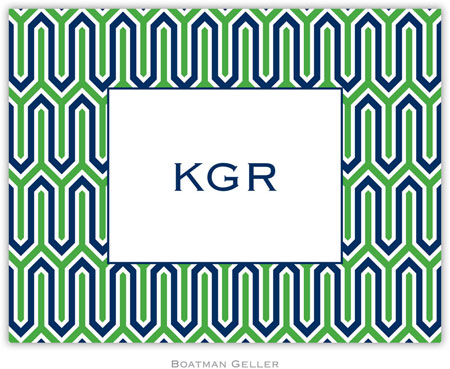 Boatman Geller Stationery - Blaine Navy & Kelly (Folded) Boatman Geller Stationery - Blaine Navy & Kelly (Folded)