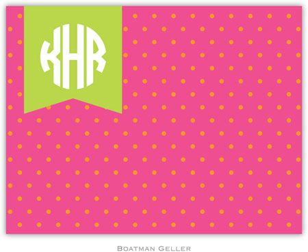 Boatman Geller Stationery - Dottie Tangerine & Raspberry (Folded) Boatman Geller Stationery - Dottie Tangerine & Raspberry (Folded)
