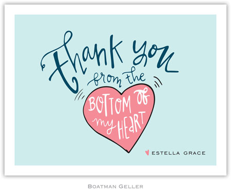 Boatman Geller Stationery - Thank You Heart (Folded) Boatman Geller Stationery - Thank You Heart (Folded)