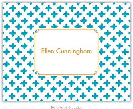 Boatman Geller Stationery - Flo Turquoise (Folded) Boatman Geller Stationery - Flo Turquoise (Folded)