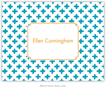 Boatman Geller Stationery - Flo Turquoise (Folded)