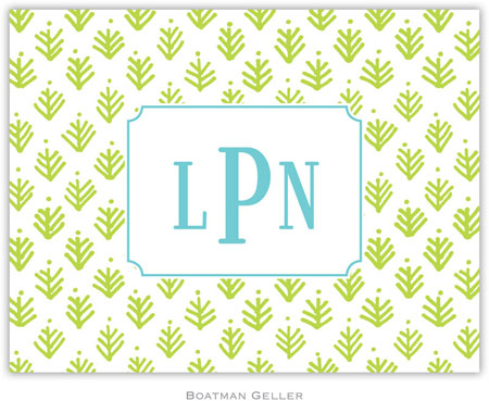 Boatman Geller Stationery - Sprig Lime (Folded) Boatman Geller Stationery - Sprig Lime (Folded)