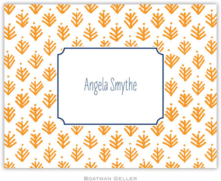 Boatman Geller Stationery - Sprig Orange (Folded) Boatman Geller Stationery - Sprig Orange (Folded)