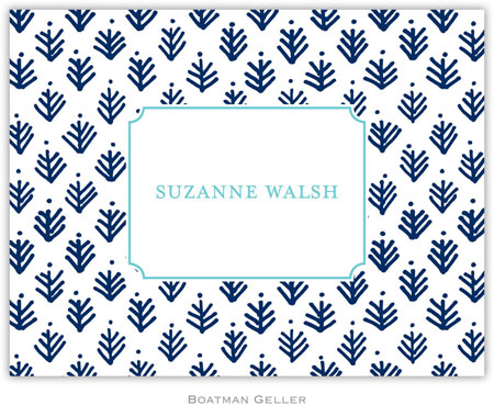 Boatman Geller Stationery - Sprig Navy (Folded) Boatman Geller Stationery - Sprig Navy (Folded)