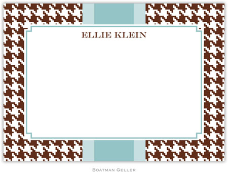 Boatman Geller Stationery - Alex Houndstooth Chocolate (Flat) Boatman Geller Stationery - Alex Houndstooth Chocolate (Flat)