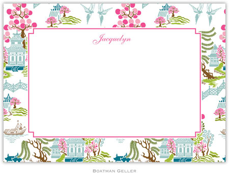 Boatman Geller Stationery - Chinoiserie Spring (Flat)