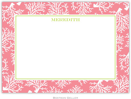 Boatman Geller Stationery - Coral Repeat Melon (Flat) Boatman Geller Stationery - Coral Repeat Melon (Flat)
