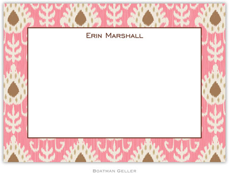 Boatman Geller Stationery - Mia Ikat Melon (Flat) Boatman Geller Stationery - Mia Ikat Melon (Flat)