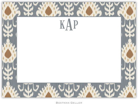 Boatman Geller Stationery - Mia Ikat Gray (Flat) Boatman Geller Stationery - Mia Ikat Gray (Flat)