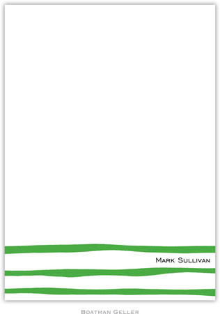 Boatman Geller Stationery - Brush Stripe Kelly (Flat) Boatman Geller Stationery - Brush Stripe Kelly (Flat)