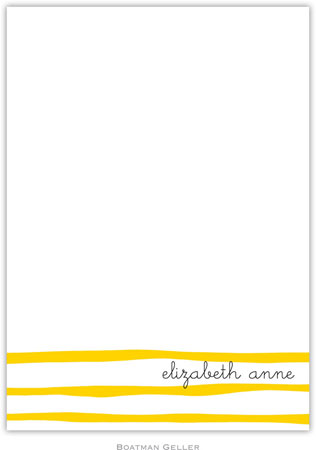 Boatman Geller Stationery - Brush Stripe Yellow (Flat)