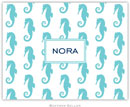 Boatman Geller Stationery - Seahorse Repeat (Folded)