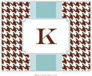 Boatman Geller Stationery - Alex Houndstooth Chocolate (Folded)