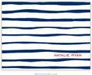 Boatman Geller Stationery - Brush Stripe Navy (Folded)
