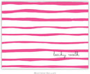Boatman Geller Stationery - Brush Stripe Raspberry (Folded)