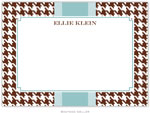 Boatman Geller Stationery - Alex Houndstooth Chocolate (Flat)