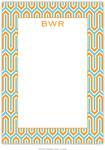 Boatman Geller Stationery - Blaine Tangerine & Teal (Flat)