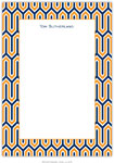 Boatman Geller Stationery - Blaine Navy & Tangerine (Flat)