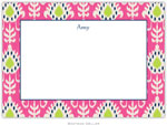 Boatman Geller Stationery - Mia Ikat Raspberry (Flat)
