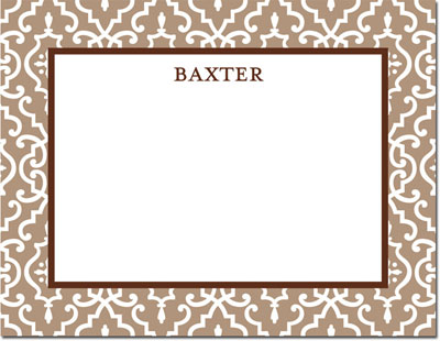 Boatman Geller - Create-Your-Own Personalized Stationery (Wrought Iron - Sm. Flat Card)