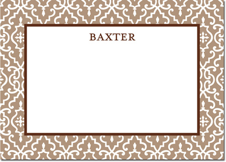 Boatman Geller - Create-Your-Own Personalized Stationery (Wrought Iron - Lg. Flat Card)