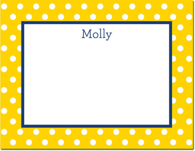 Boatman Geller - Create-Your-Own Personalized Stationery (Polka Dot - Sm. Flat Card)