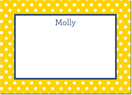 Boatman Geller - Create-Your-Own Personalized Stationery (Polka Dot - Lg. Flat Card)