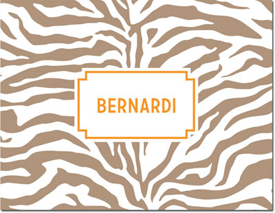 Boatman Geller - Create-Your-Own Personalized Stationery (Zebra - Folded Note) Boatman Geller - Create-Your-Own Personalized Stationery (Zebra - Folded Note)