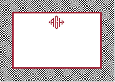 Boatman Geller - Create-Your-Own Personalized Stationery (Greek Key - Lg. Flat Card)