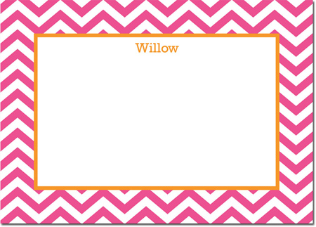 Boatman Geller - Create-Your-Own Personalized Stationery (Chevron - Lg. Flat Card)