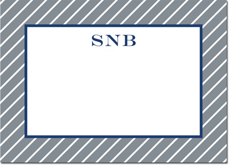 Boatman Geller - Create-Your-Own Personalized Stationery (Kent Stripe - Lg. Flat Card)