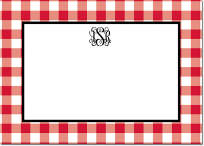 Boatman Geller - Create-Your-Own Personalized Stationery (Classic Check - Lg. Flat Card)
