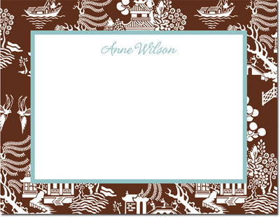 Boatman Geller - Create-Your-Own Personalized Stationery (Chinoiserie - Sm. Flat Card)