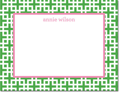 Boatman Geller - Create-Your-Own Personalized Stationery (Lattice - Sm. Flat Card)